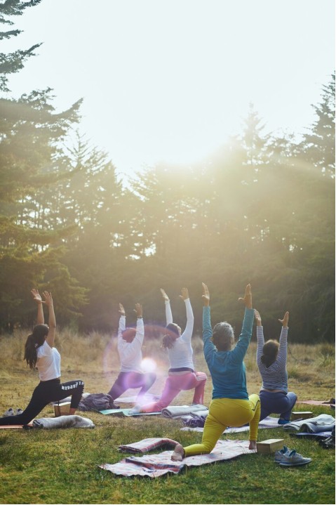 Rücken Yoga Gruppe